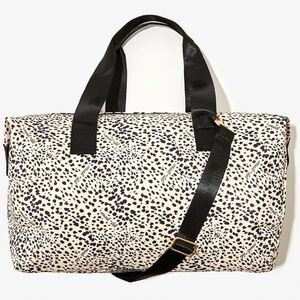 MALI & LILI WEEKENDER BAG, cream/black leopard print, crossbody